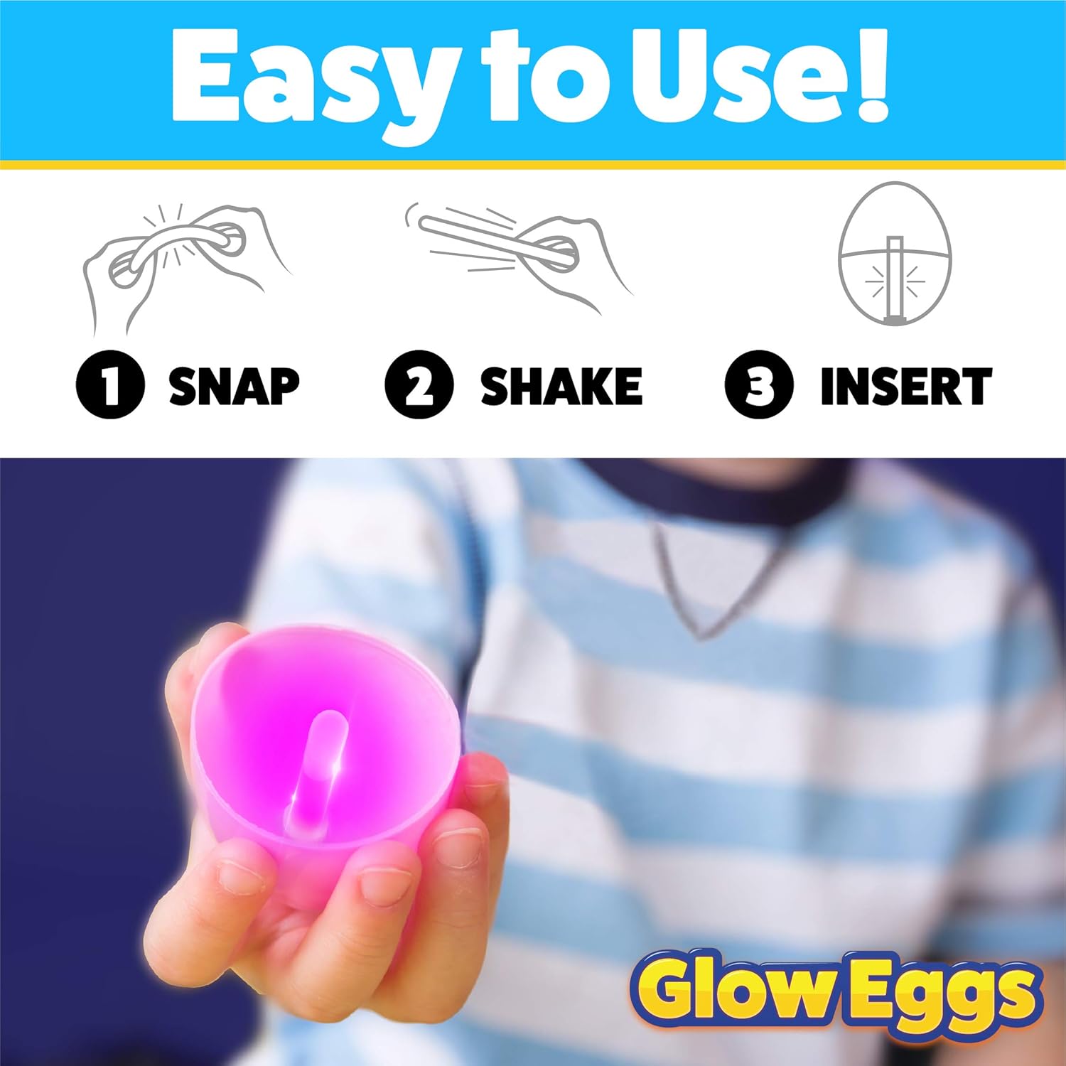 PartySticks 24 Glow Eggs & 72 Mini Glow Sticks - Glow-in-the-Dark Easter Basket Stuffers for Kids & Teens