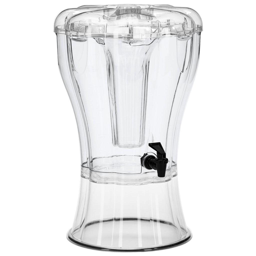 Buddeez 3.5 Gallon Beverage Dispenser with Stand - BPA-Free Tritan Drink Dispenser with Spigot, Ice Cone & Chalkboard Label for Parties, Weddings and Events