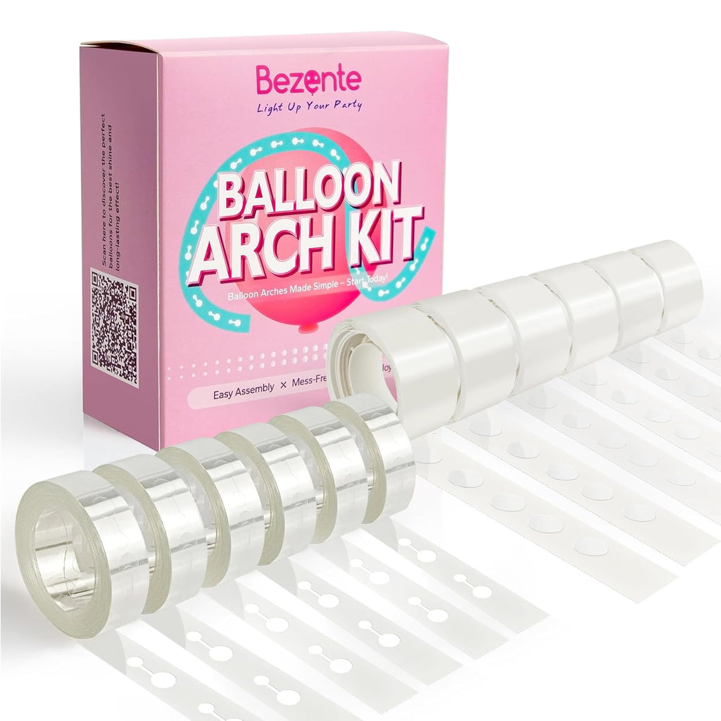 Bezente Balloon Arch Kit - 98.4ft Decorating Garland with 600 Glue Dots for Weddings & Parties
