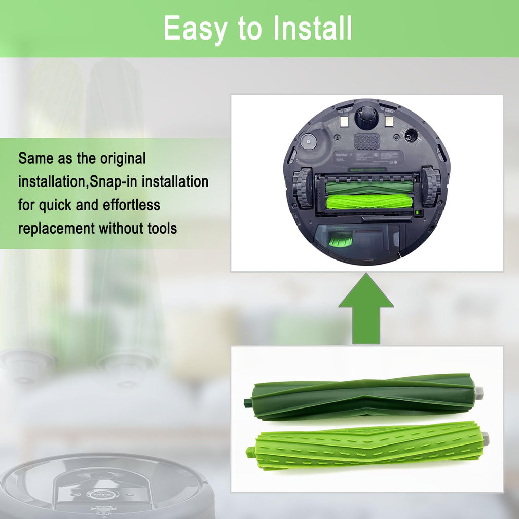 Replacement Parts for iRobot Roomba E5 E6 E7 i2 i3 i3+i4 i4+ i5 i5+ i6 i6+ i7 i7+ i8 i8+/Plus i1 E i j Series Robot Vacuum,2 sets of multi-surface roller brushes 6 Vacuum bags 6 filters 6 side brushes