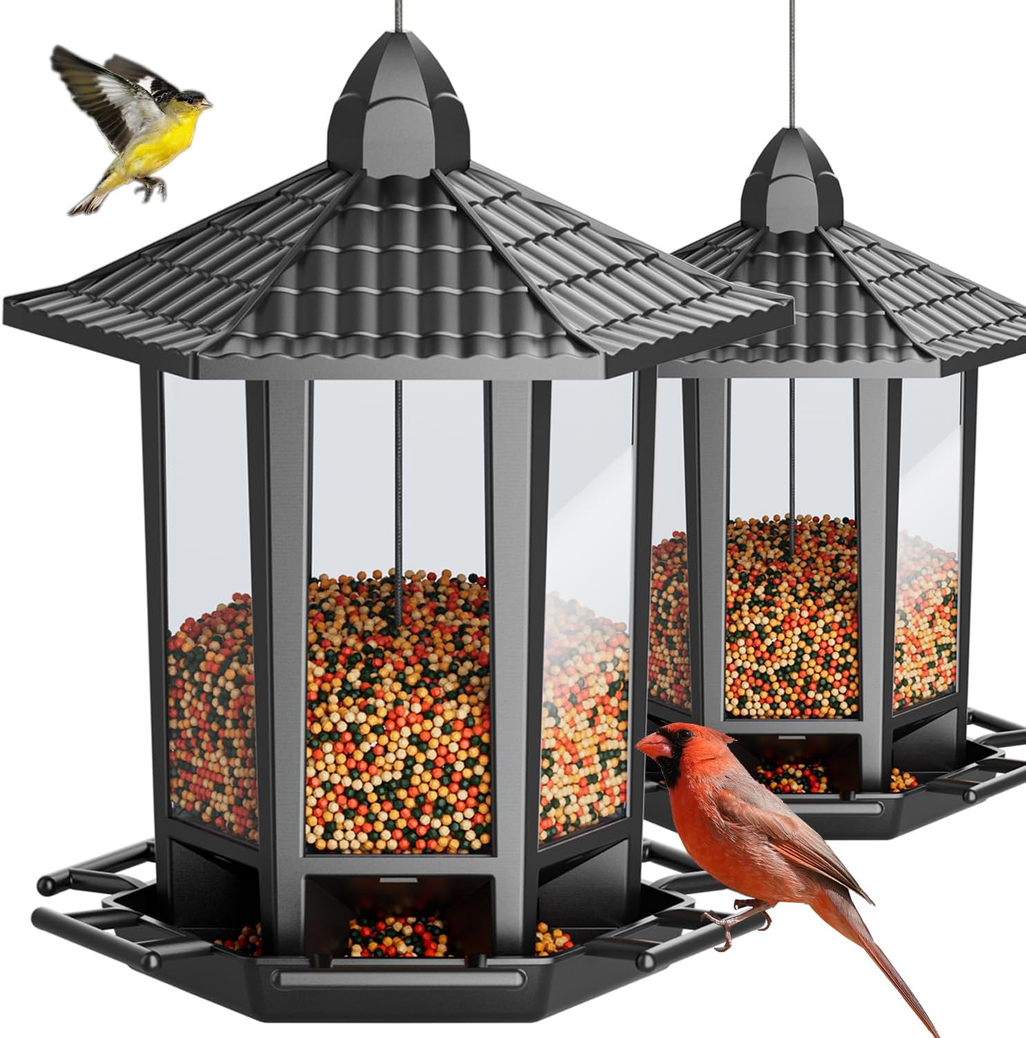 Birdream Bird Feeders - Retro Pagoda Design for Outdoor Hanging | Attract Wild Birds in Style