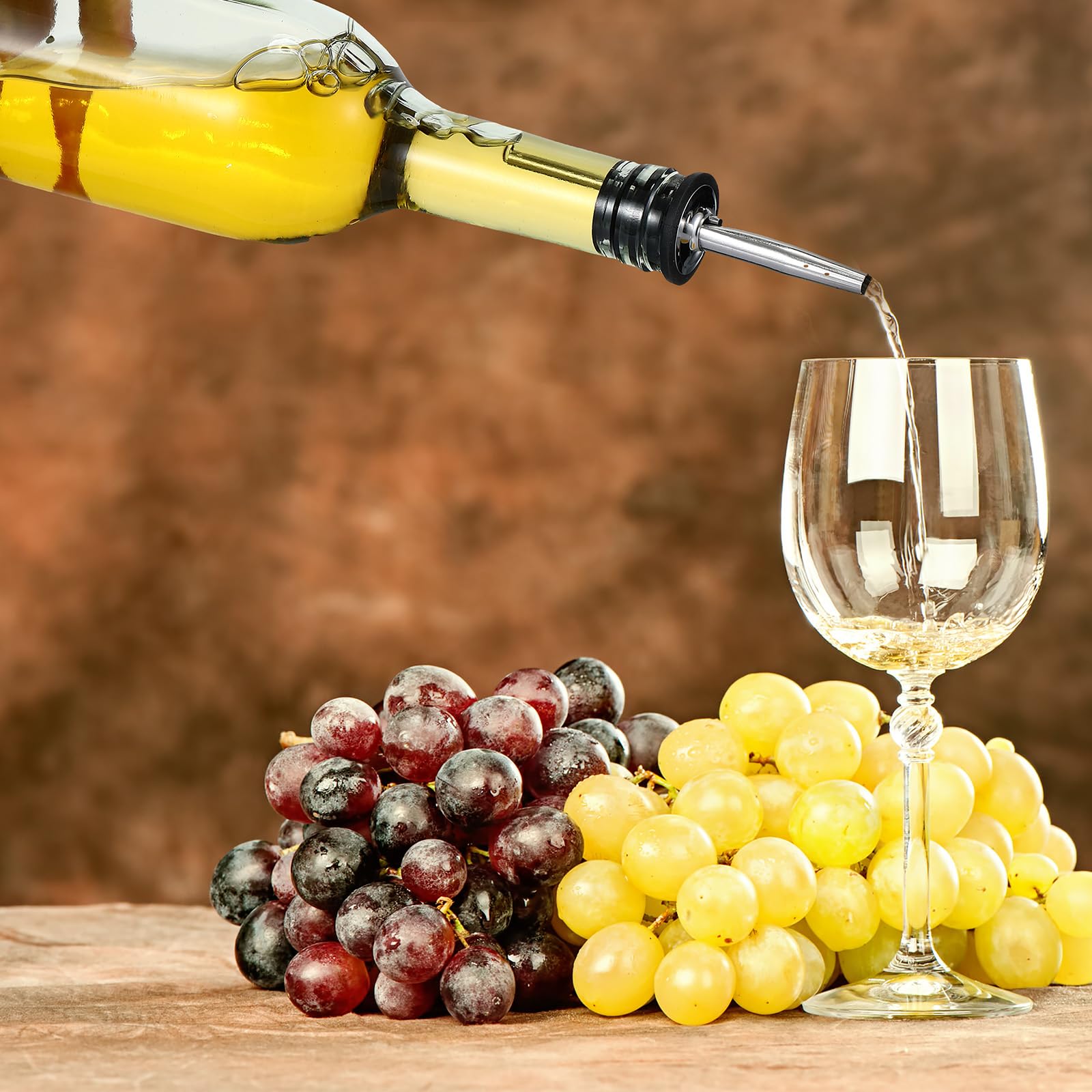 Maxdot 20 Pcs Long Neck Glass Bottles with Pourer Bordeaux Wine Bottle Clear Empty Wine Syrup Juice for Home Bar Liquor Juice Making Wedding Anniversary Party