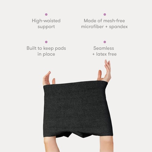 Frida Mom Postpartum Underwear - 8pc Disposable Boyshort Panties, Seamless Stretch Support | Size Regular (28in-42in)