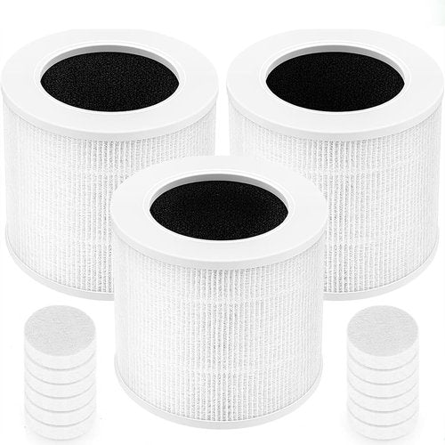 Levoit 3-Pack Core Mini Replacement Filter - 3-in-1 H13 True HEPA for Core Mini Air Purifier