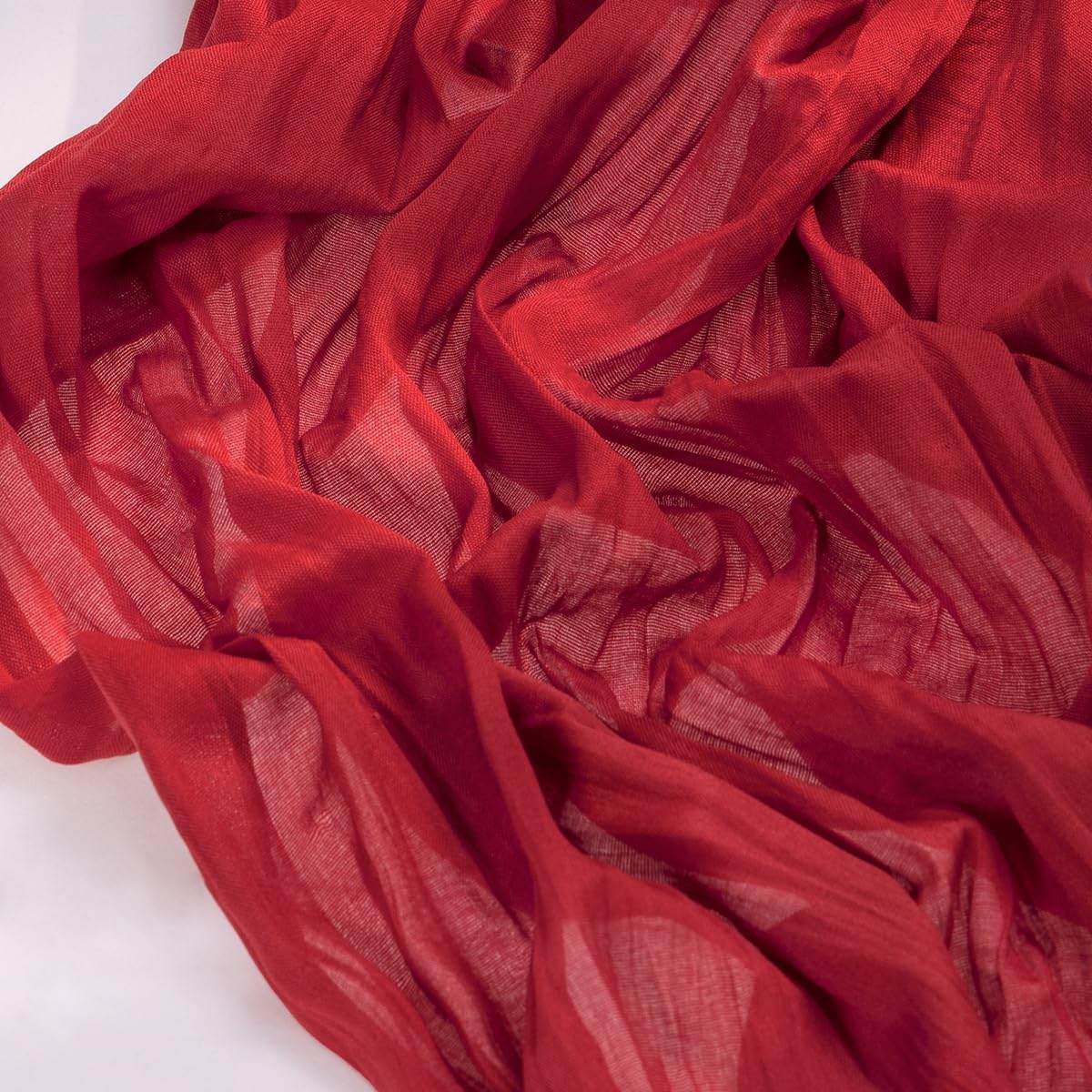 Socomi Red Cheesecloth Table Runner - 120 Inch Boho Rustic Decor for Weddings, Parties & Holidays