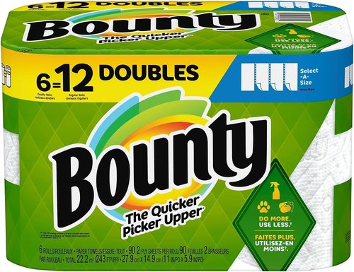 Bounty Select-A-Size Paper Towels - 2-Ply, 110 Sheets Per Roll | Convenient Kitchen Essential