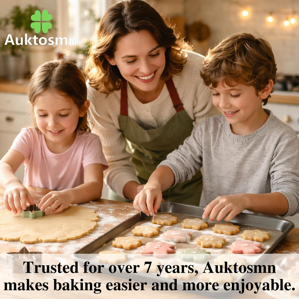 Auktosmn Wildflower Baby Shower Cookie Cutters Set - 7-Piece - Stainless Steel - Dishwasher Safe - Perfect for Baby in Bloom Baby Girl Baby Shower