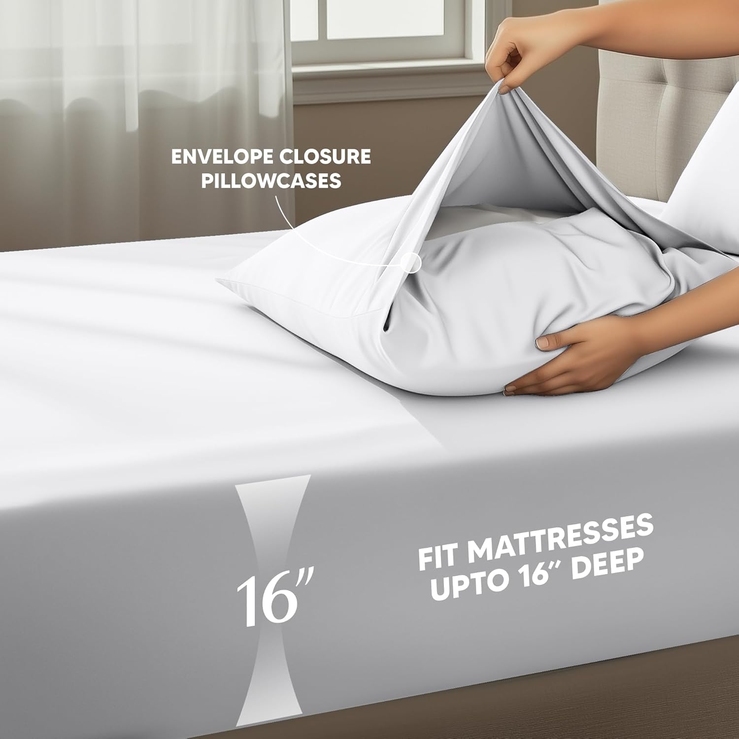 Utopia Bedding Full Size Sheet Set - Soft, Breathable Microfiber | 4-Piece White Bed Sheets