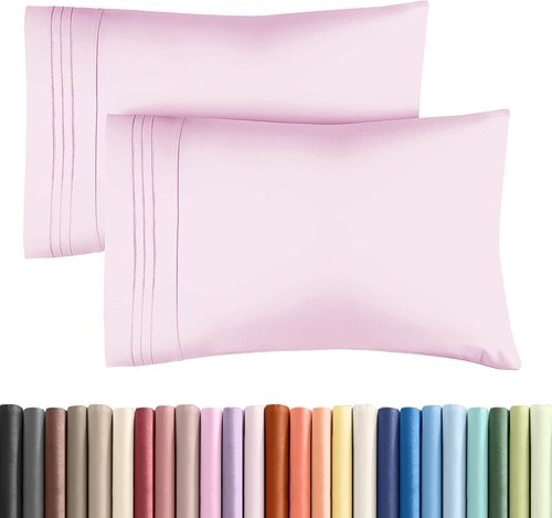 King Pillow Cases by [Brand Name] - Ultra Soft Hotel Quality Covers | Comfy, Cooling & Wrinkle-Free - 2 Piece Set in Pink