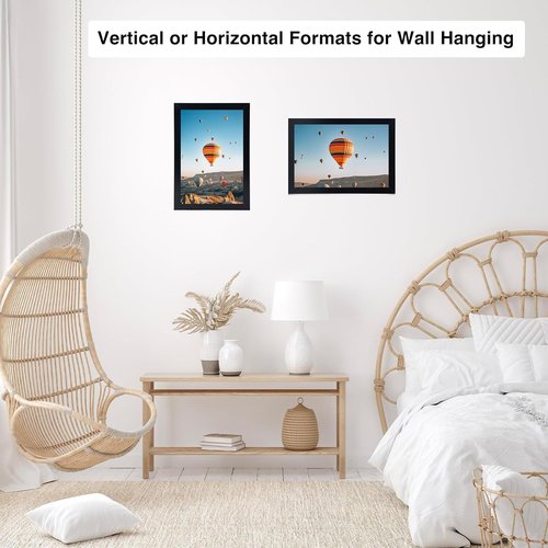 8.5x11 Picture Frame Set of 3 by [Brand Name] - Shatter Resistant Plexiglass for Wall & Tabletop Display
