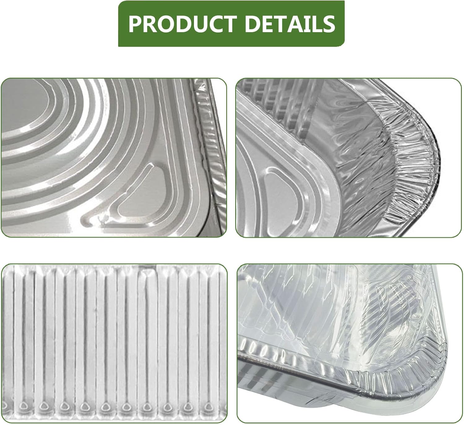 Aluminum Baking Pans by [Brand Name] - 30 Pack 8” x 8” Disposable Foil Containers with Lids | Heavy-Duty & Recyclable
