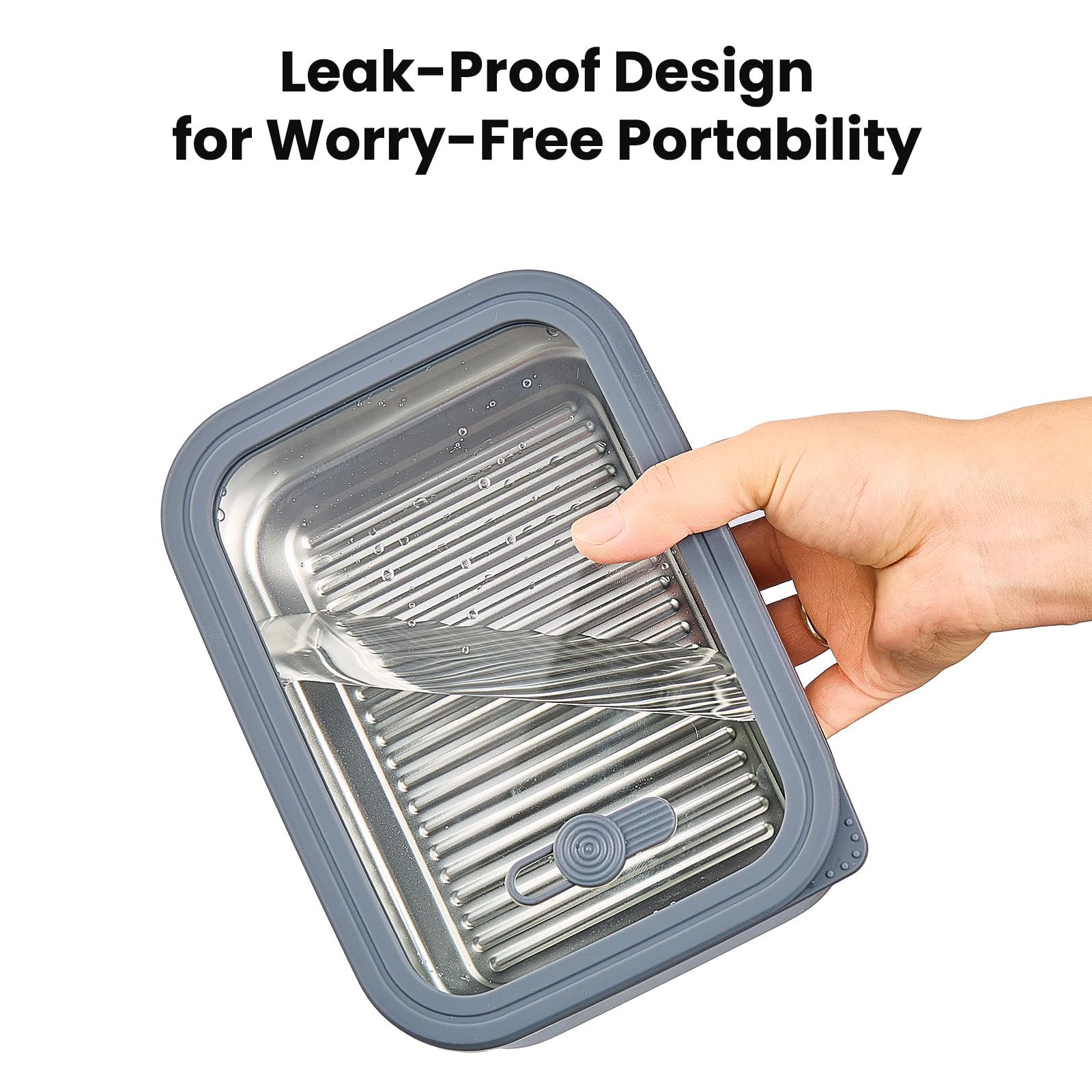 3Pcs Stainless Steel Food Containers,Stainless Steel Containers with Lids,Snack Containers,Lunch Box,Easy Clean,Airtight&Leakproof for Kitchen Storage,Dishwasher Safe,BPA-Free (22oz+44oz+77oz)