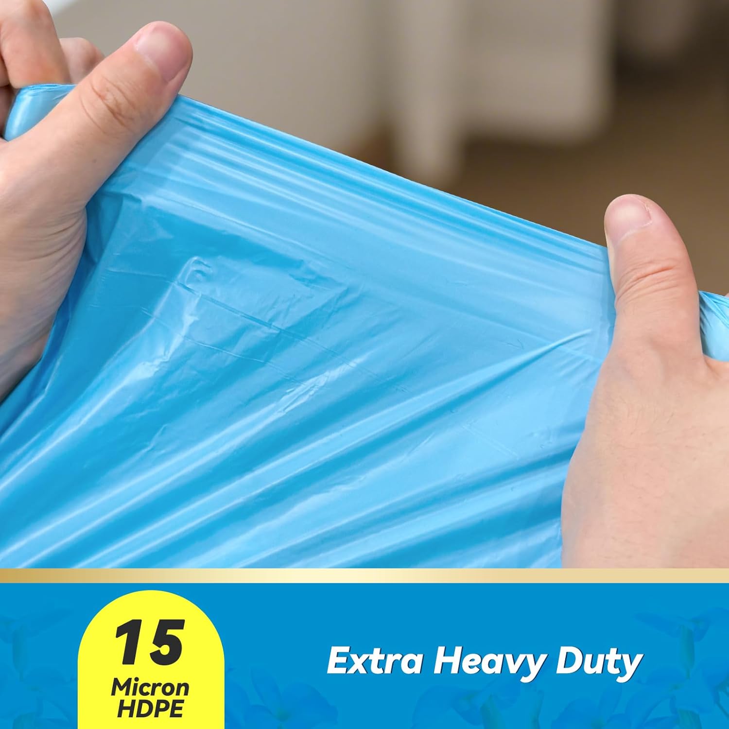 Regine Switzerland 300 Count Extra Thick 15 Micron Drawstring Trash Bags - Sturdy & Tear-Resistant for Home Use