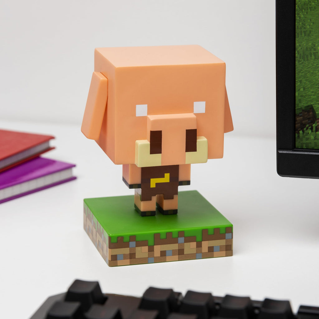 Paladone Minecraft Piglin Mini Light – Officially Licensed LED Night Lamp for Kids' Bedrooms, Gaming Rooms & Home Decor – Battery-Powered Collectible