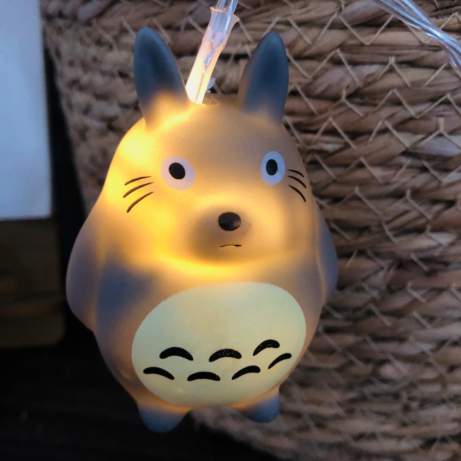 Sezrgiu Cute Cat Light 1.65m 10LED Cat Night Light Chinchilla String Lights Battery Powered for Kid's Bedroom Birthday Christmas Holiday Decoration (Grey Cat)
