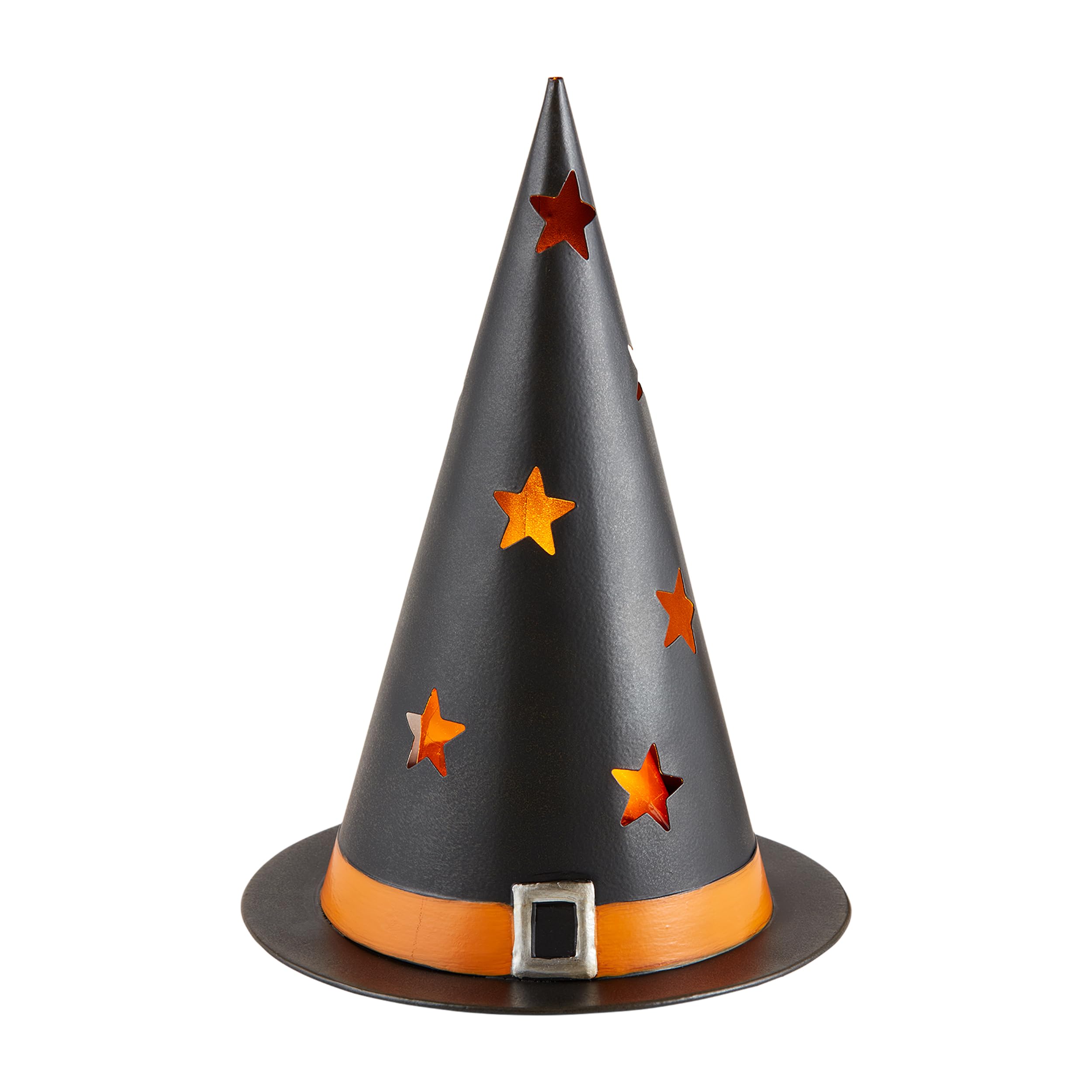 Mud Pie Halloween Tin Lanterns, Hat, 10.5" x 7.5"