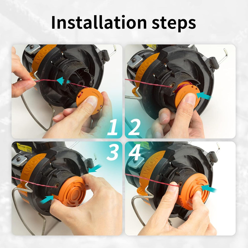 Worx 15-Pack Trimmer Spool Line - Replacement Weed Wacker String 0.065'' for Worx Trimmers