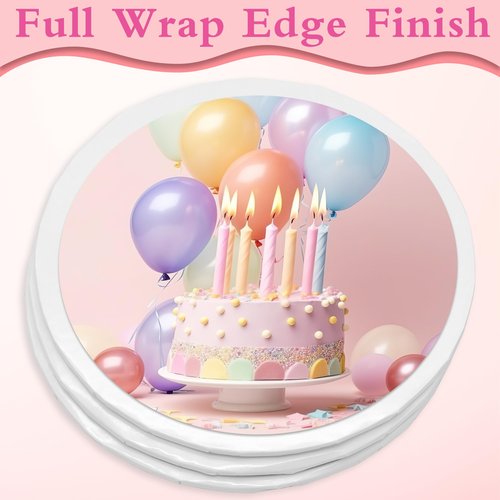 3PK Cake Boards,12 Inch Round Sturdy 1/3 Inch Thick Cake Drums,Disposable Cake Plates-White Food Grade Cardboard for displaying Cakes,Bread, Desserts,Cake Drums