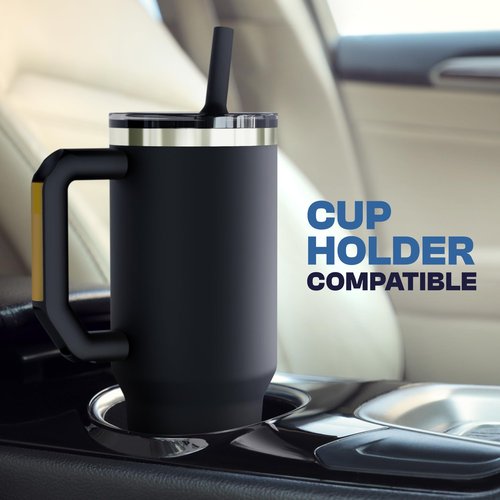 Frost Buddy Thicc Buddy - 40 oz Stainless Steel Vacuum Insulated Tumbler with Lid and Straw for Water - Travel Mug Cupholder Friendly - Gifts for Women Men Him Her (Emerald Elegance)