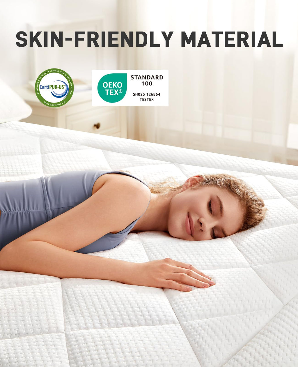 PERLECARE 4 Inch Queen Mattress Topper for Back Pain, Dual Layer 2.5 Inch Cooling Gel Memory Foam Plus 1.5 Inch Pillow Top Mattress Pad Cover, Medium Firm with Deep Pocket