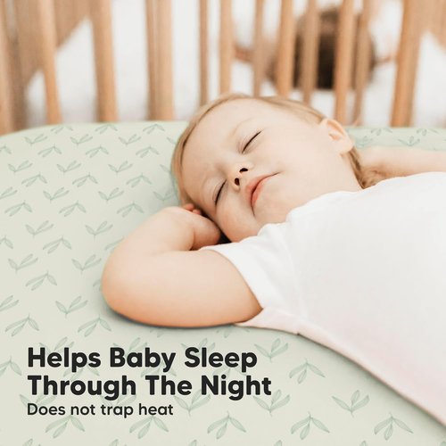 KeaBabies Baby Crib Sheets - 2-Pack Viscose Bamboo Fitted Toddler Bed Sheets | Soft & Cozy 52x28 (Fleur)