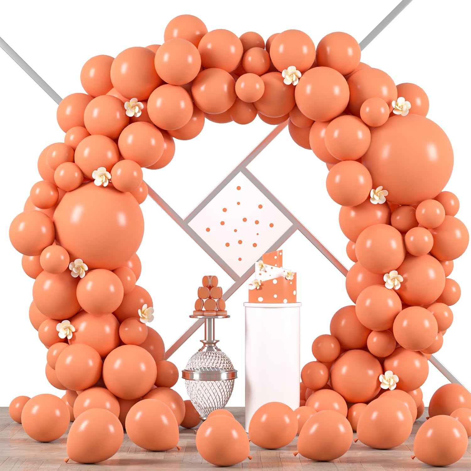 Voircoloria Peach Balloon Garland Kit - 90 Pack with Various Sizes (5-18 Inch) for Parties & Celebrations