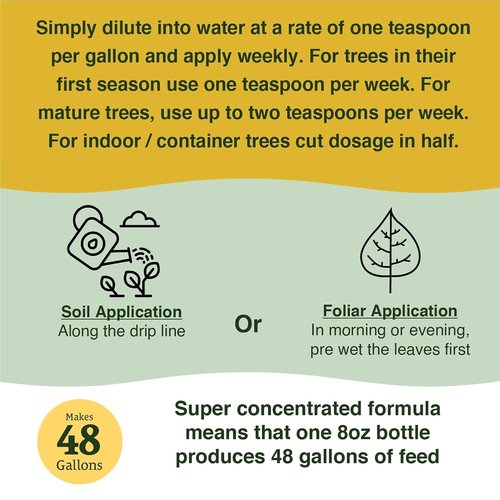 Farmer's Secret Citrus Tree Booster Fertilizer - Super Concentrated Formula for All Citrus Trees | 8oz