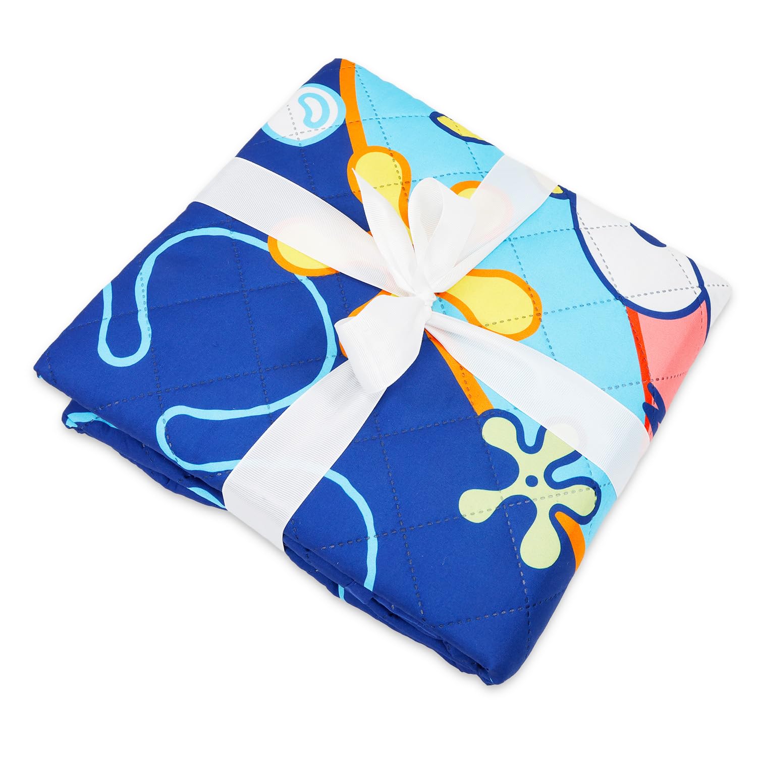 Spongebob Bedspread Twin Set for Kids - Bundle with Quilted Bedspread for Full Bed Plus Stickers, More | Spongebob Twin Bedding Set for Boys, Girls