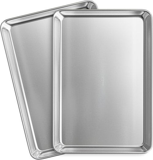 JoyTable Aluminum Baking Sheet Set - Commercial Quality Non-Stick Cookie Sheets, 21 x 15 Inch, 2 Pack