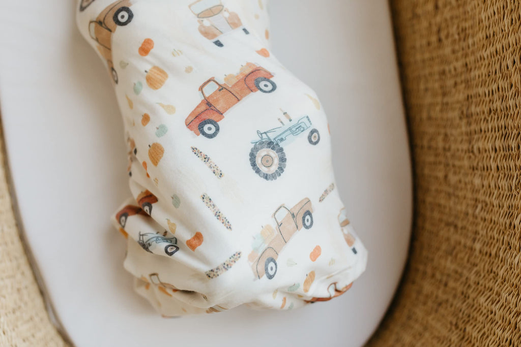 Copper Pearl Large Premium Knit Baby Swaddle Receiving Blanket Hayride