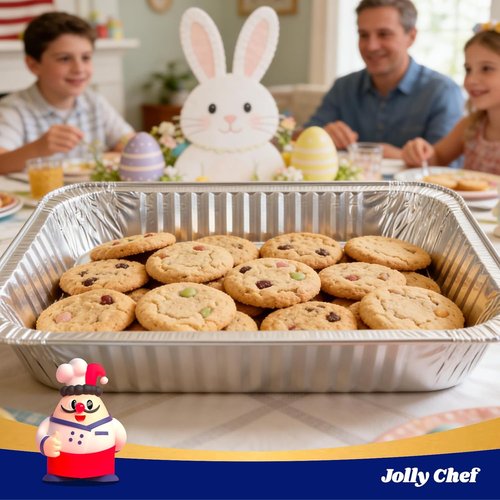 JOLLY CHEF 9x13 Aluminum Foil Pans - 30 Pack of Disposable Deep Steam Pans for Roasting & Catering