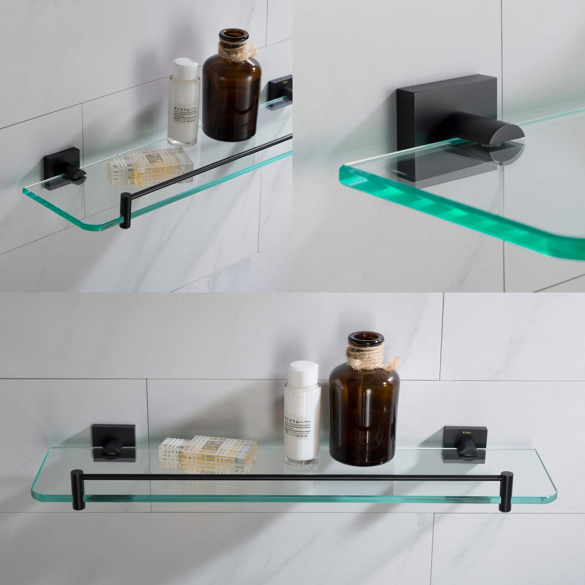 Kraus Ventus Bathroom Shelf, Matte Black Finish, KEA-17745MB