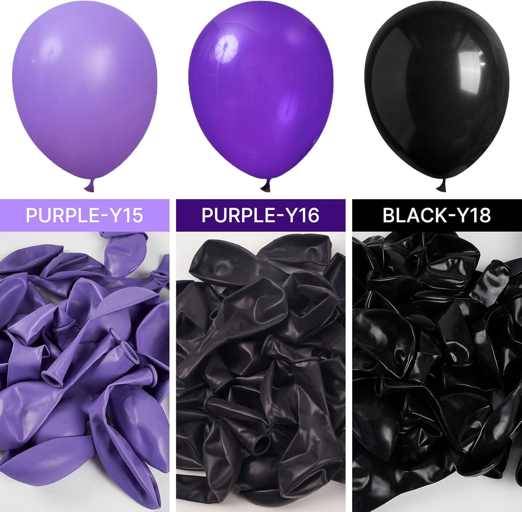 PartyWoo Dark Purple Balloons - 100pcs 12-Inch Royal Purple Latex Helium Balloons for Celebrations