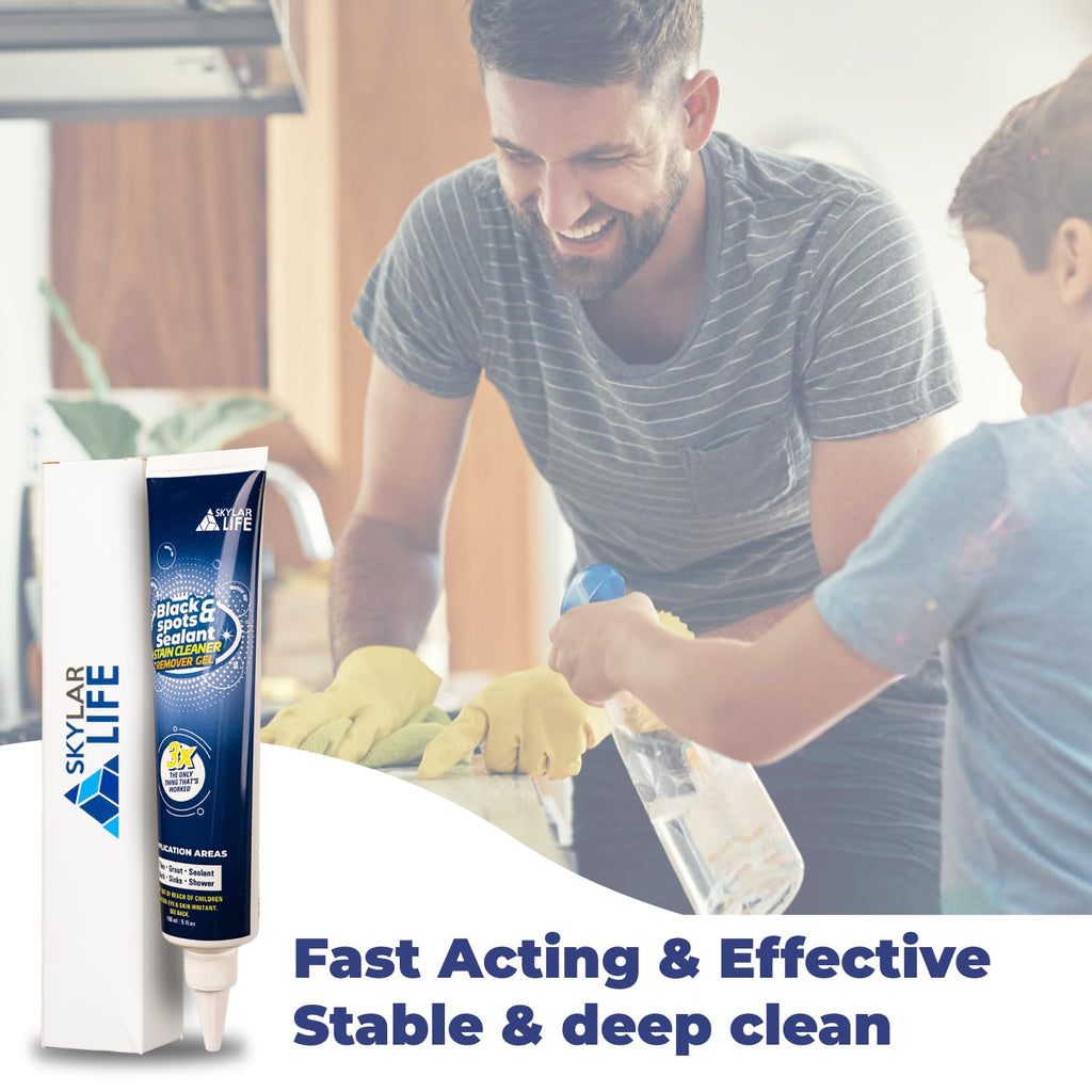 Skylarlife Rubber Stain Whitener Gel - Effective Sealant for Silicone Caulk in Bathroom & Kitchen