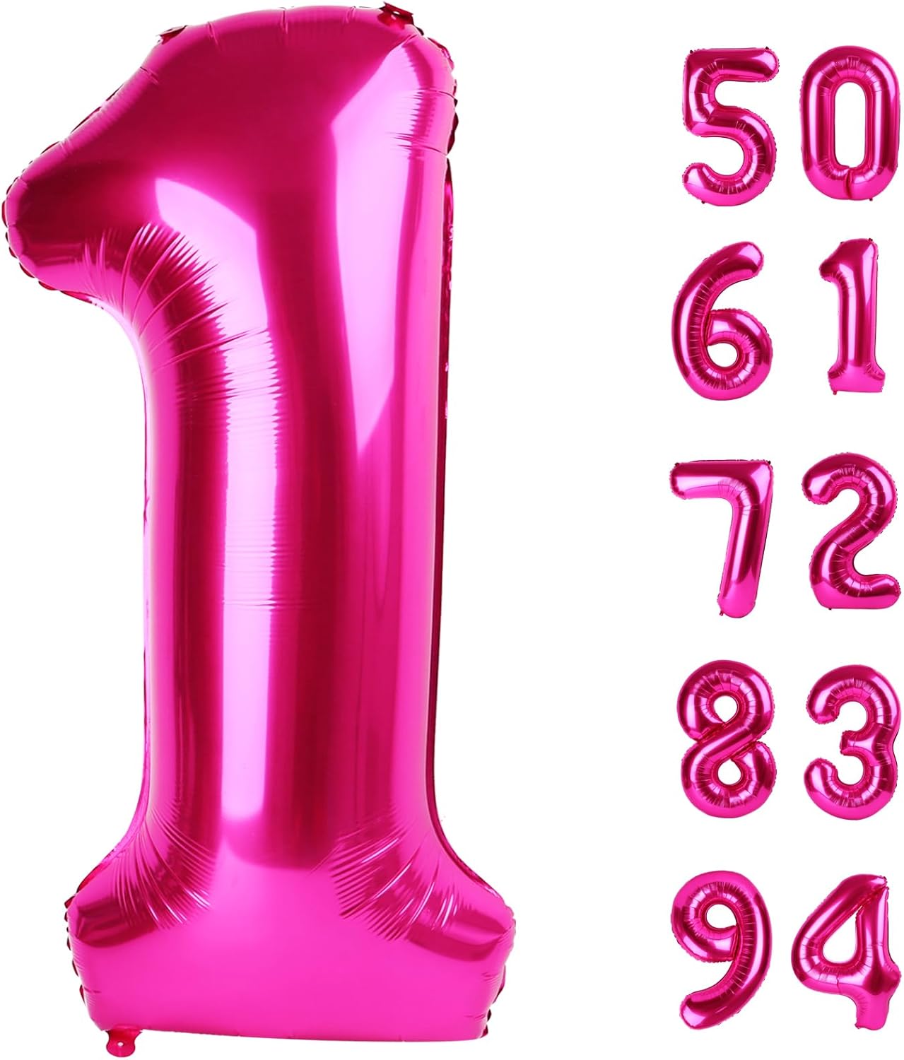 Skiennix 40-Inch Hot Pink Number 1 Balloon - Perfect First Birthday Decoration for Girls