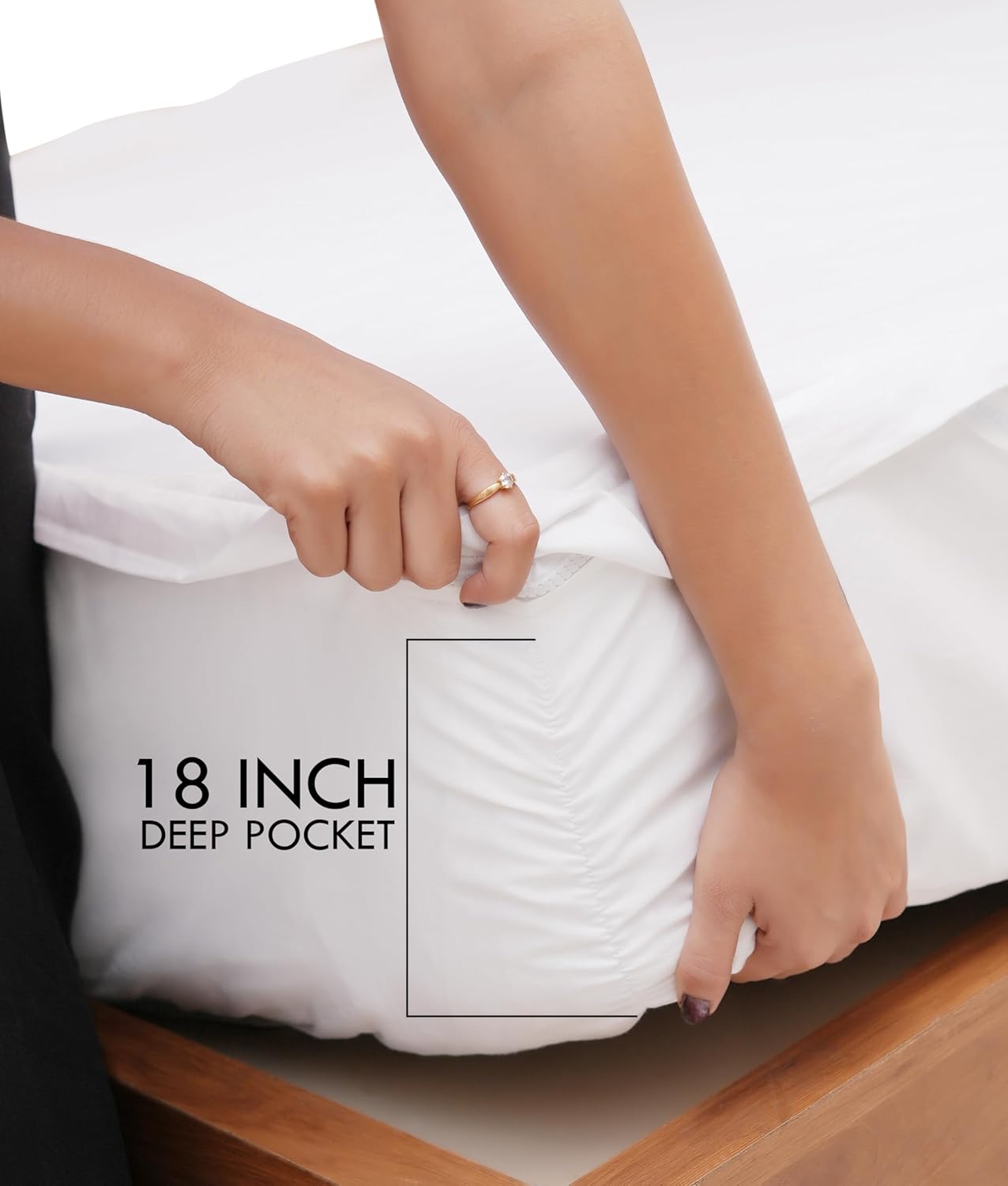 Zip On Fitted Sheet - Soft 600 TC Cotton | Easy Change Design, 18” Deep Pocket - Light Grey Queen Size