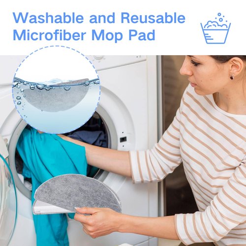 VIEWALL 6 Pack Microfiber Mop Cloths Compatible with Roborock Q7 M5 / Q7 M5+ / Q7 L5 / Q7 L5+ Robot Vacuum Cleaner, Reusable Mop Cloths Replacement Accessories(Not for Q7 / Q7 MAX / Q5 MAX)