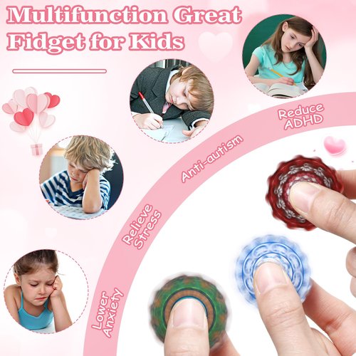 Civaner 24 Pack Fidget Spinners Bulk, End of the Year Gifts for Students Mini Fidget Spinner for Kids Toys Adults Classroom Prize for Autism ADHD Anxiety Toys Stress Relief Fidgets Classroom Prizes