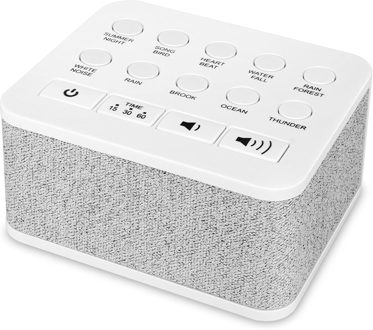 Skiennix White Noise Sound Machine - Portable Travel Device with 10 Soothing Sounds for Sleep | Rechargeable Timer Function