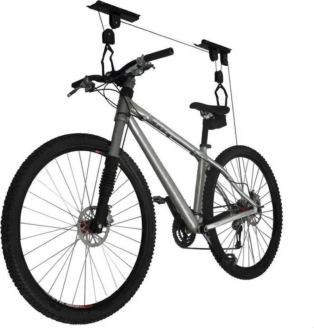 Rad Sportz Bike Hanger - Overhead Hoist Pulley System for Secure Garage Ceiling Storage | 100lb Capacity