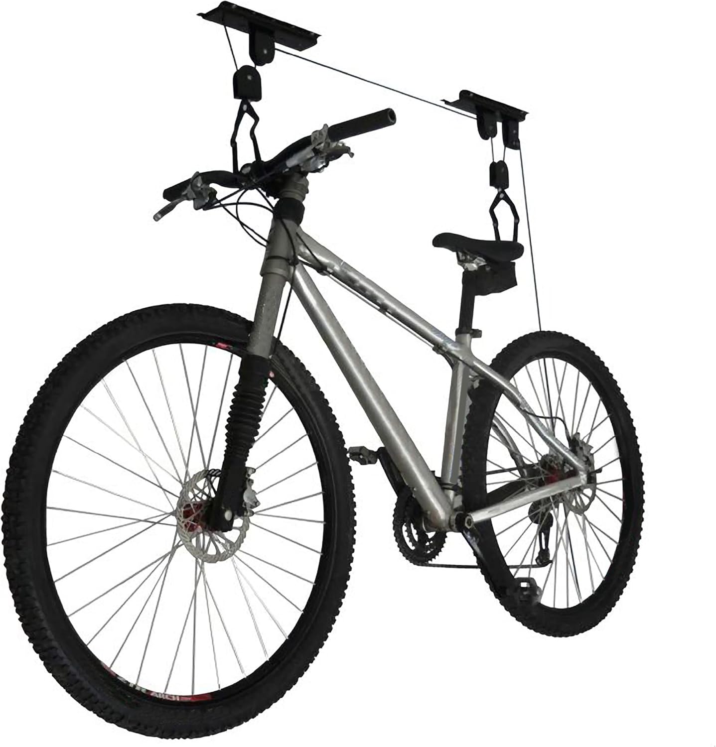Rad Sportz Bike Hanger - Overhead Hoist Pulley System for Secure Garage Ceiling Storage | 100lb Capacity