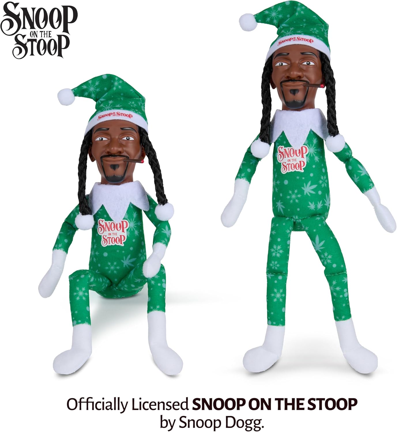 Snoop Dogg Christmas Shelf Décor - 12” Snoop on The Stoop Figurine for Holiday Cheer