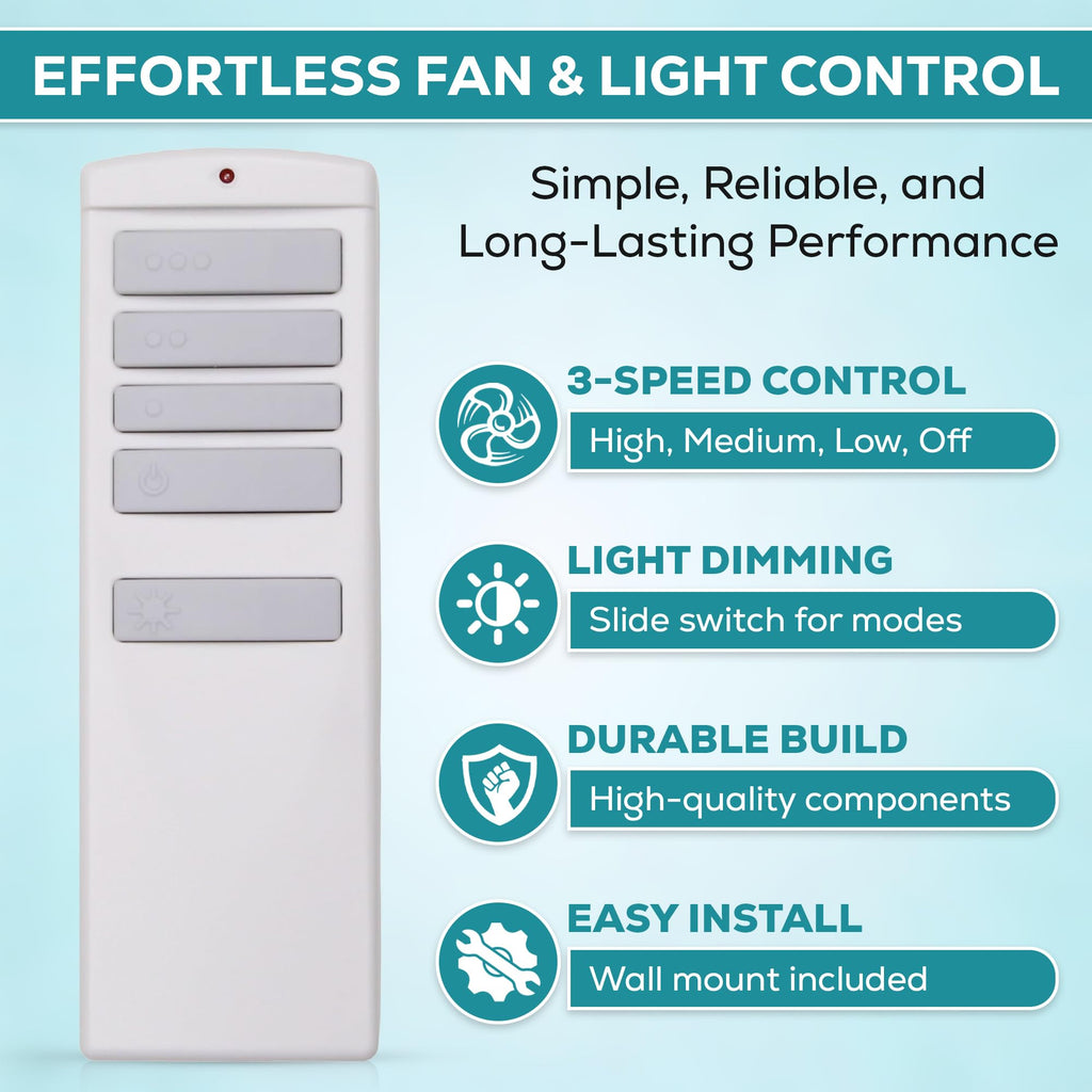 A25-TX001-R1 / A25-TX005-R / A25-TX013 / ZJF-RT01A Ceiling Fan Remote Control for Harbor Breeze Fans 315MHz
