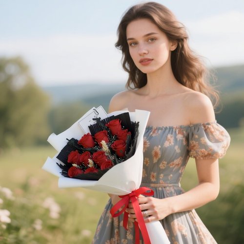 Qutawua Preserved Flower Eternal Rose Bouquet,12 Forever Flowers in Gift Box,Romantic Gift for Women,Valentine's,Mother's Day Gift(Red, 12 Rose)