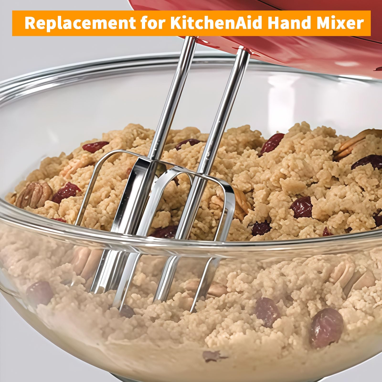 3MIRRORS Hand Mixer Beaters for Hamilton Beach Hand Mixers 62682RZ, 62692, 62695V, 64699, Stainless Steel stand mixer whisk Replacement Attachments 2-Pack