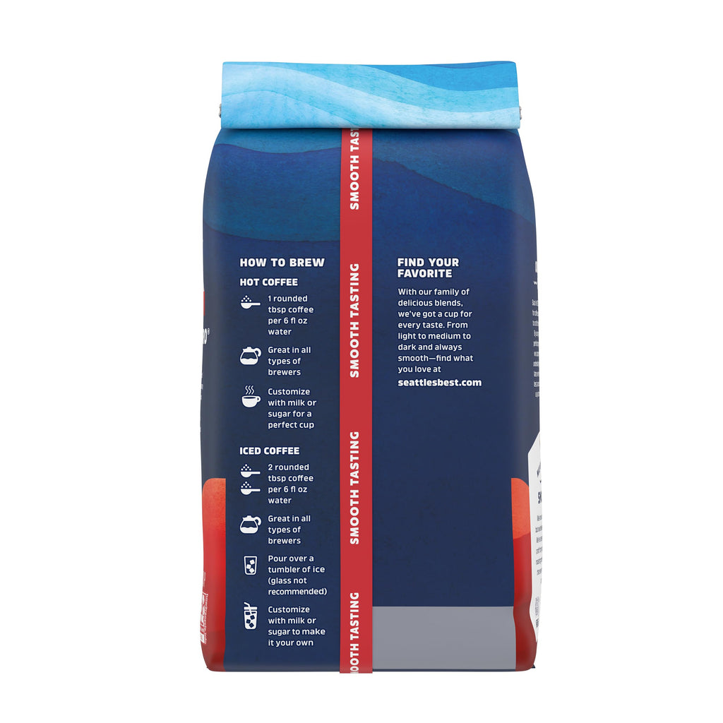 Seattle's Best Coffee Henry's Blend Dark Roast Ground Coffee, 12 Ounce (Pack of 1)