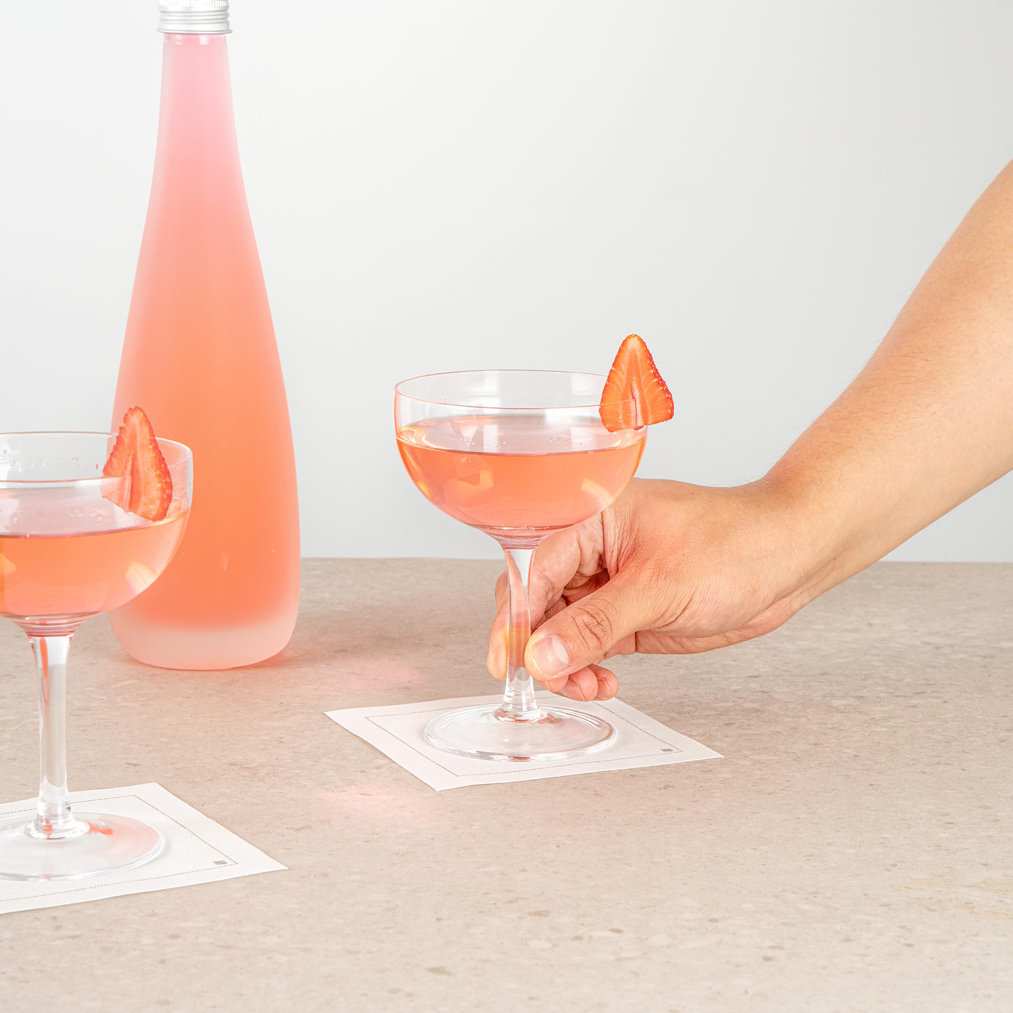 Restaurantware-Vetri 8 Ounce Coupe Glasses, 24 Dishwashable Martini Glasses - No Lead, Long Stemmed, Clear Glass Cocktail Drinkware, For Hosting Parties, Serve Margarita, Cosmopolitan, And More