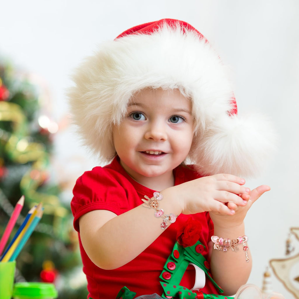 Advent Calendar Charm Bracelets 2026 for Girls, 24 Days Christmas Countdown Calendar with Rose Gold DIY Bracelets Jewelry Making Kit for Xmas Gift Kids Teens Adults