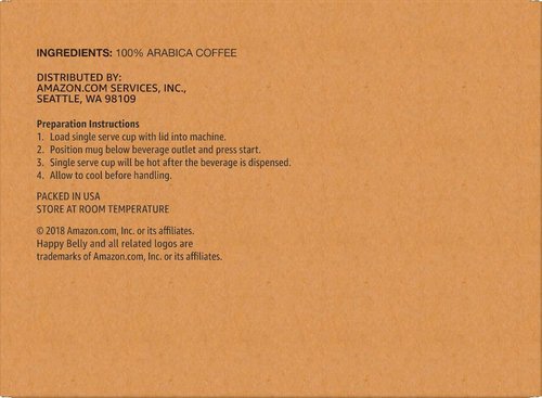 Happy Belly Dark Roast Coffee Pods - French Roast, Compatible with Keurig 2.0 | 100 Count