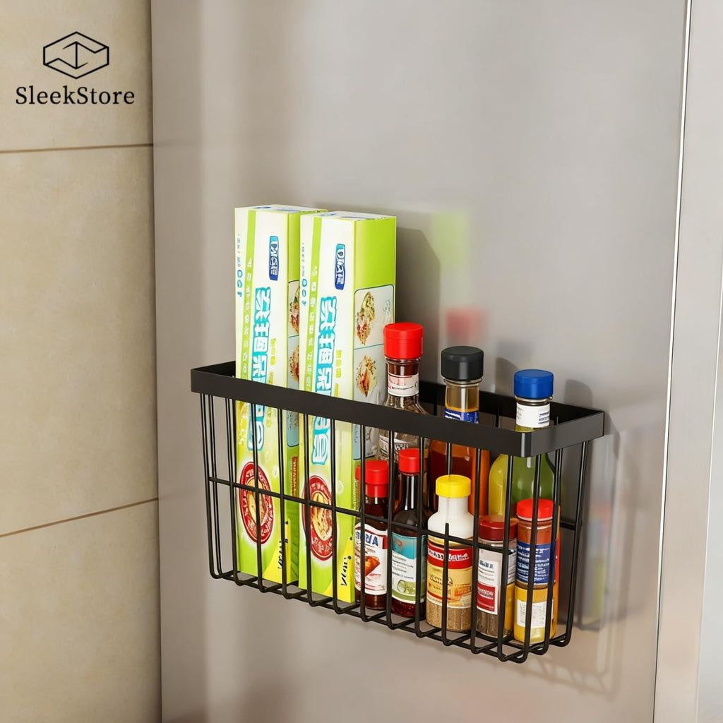 SleekStore Kitchen Cabinet Door Storage Box, Self Adhesive Wall Mounted,Wardrobe/Bathroom/Refrigerator Small Items Organizer,Oil bottle/Seasoning storage (3 Piece)